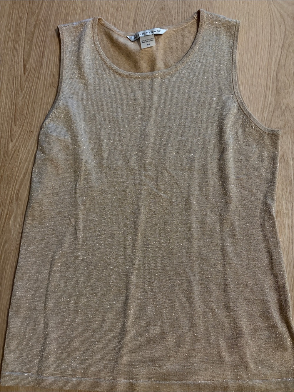 Peter Nygard Shimmery Gold Sleeveless Tank